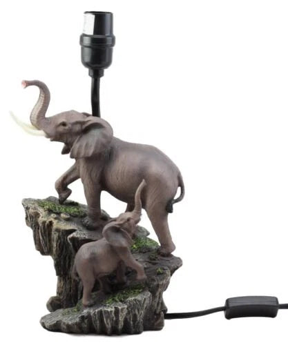 Migration Of The Majestic Elephant Family Safari Desktop Table Lamp Statue Decor-8