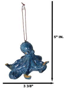 Set Of 6 Blue Giant Sea Octopus Ocean Marine Wall Hanging Decor Tree Ornaments-8