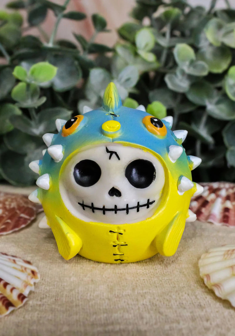 Furry Bones Puffington The Fugu Pufferfish Skeleton Figurine 2"H Furrybones-2