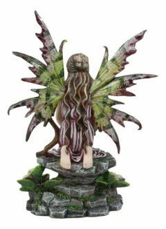 Mythical Goddess Moss Fairy With Elixir Of Youth By Sacred Lagoon Statue 8"Tall-8