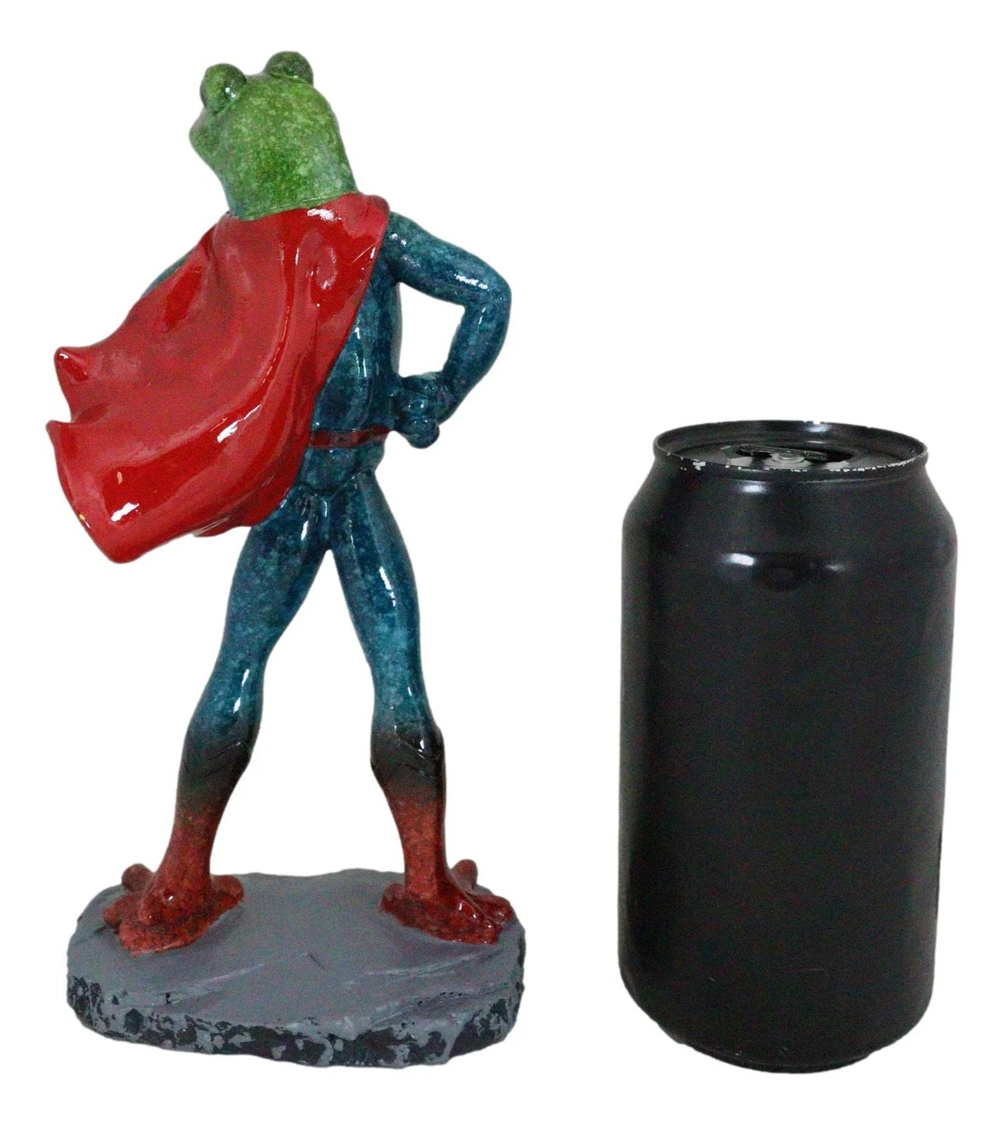 Superhero Frog Superman Statue 8"Tall Animated Frog Decor