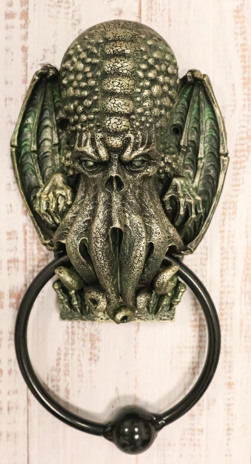 Nautical Ocean Monster Cthulhu Kraken Octopus Door Knocker Sculpture-8