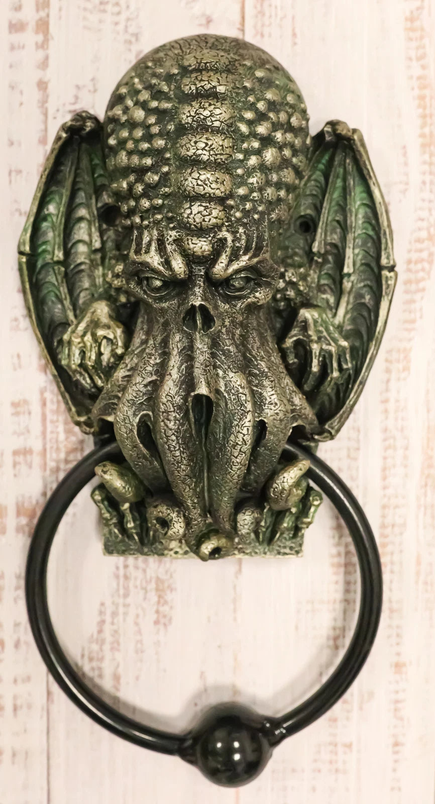 Nautical Ocean Monster Cthulhu Kraken Octopus Door Knocker Sculpture-8