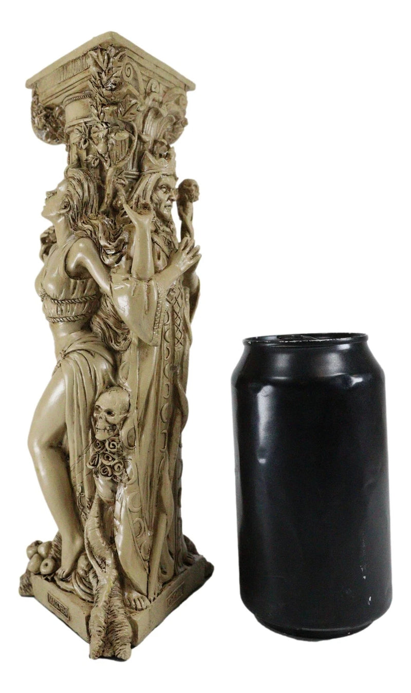 Candelabro pagano wiccano con la triple diosa celta, doncella madre y anciana-6