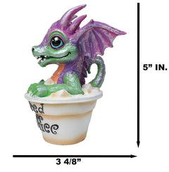 Café helado artesanal de Ruth Thompson con figura de dragón en taza de Sarah Wyrmling-8