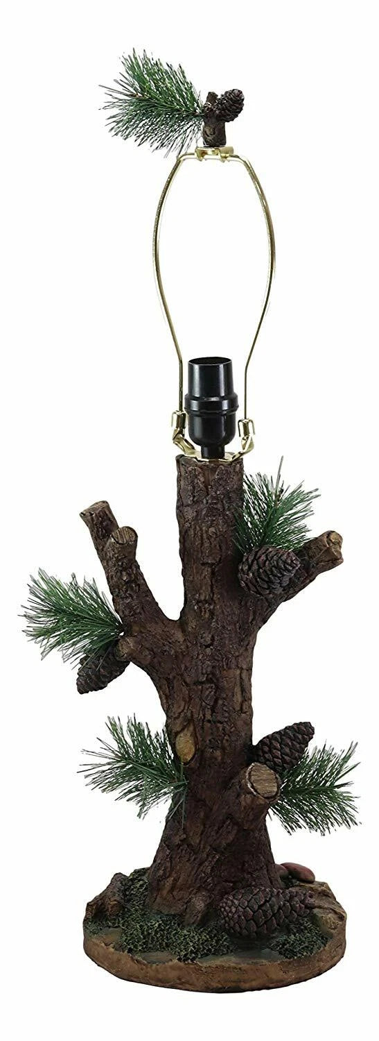 Large 26.75"H Vintage Rustic Mountain Pinecone Pine Tree Needles Bark Table Lamp-7