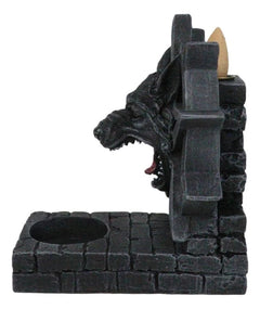 Gothic Alpha Wolf Pentagram Wheel Candle And Backflow Incense Cone Burner Holder-8