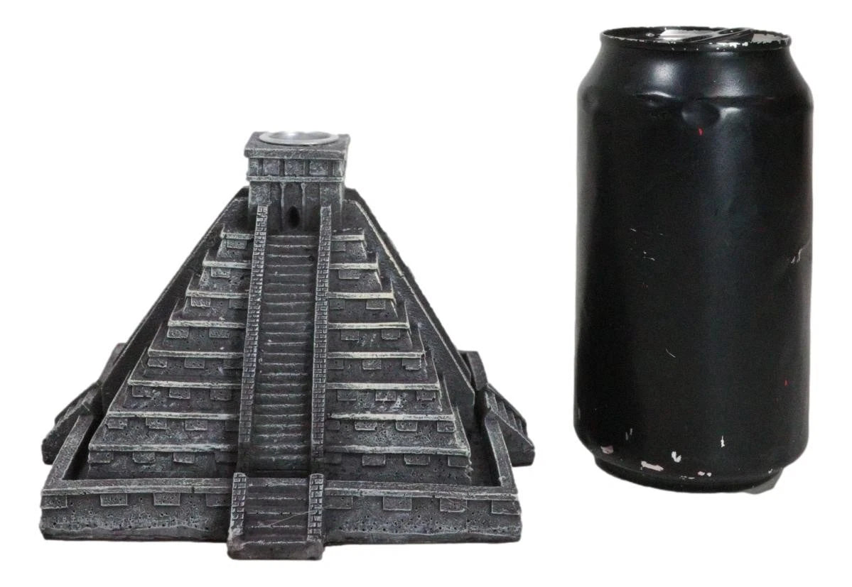 Temple of Kukulcan Mesoamerican Aztec Step Pyramid Backflow Incense Cone Burner-9