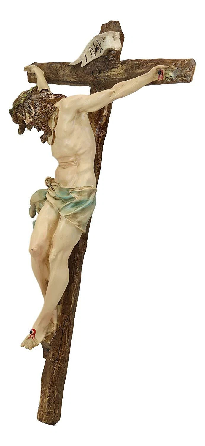 Jesus Christ Wall Cross, 20" Calvary Crucifix Hanging Plaque Religious Decor for Home, Church, Office, Prayer Room or Wall Display-8