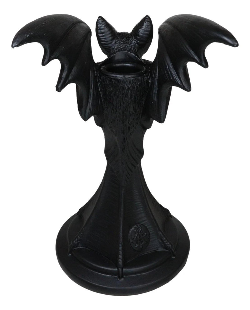 Wicca Gothic Black Gargoyle Vampire Bat Vespertilio Candlestick Holder Figurine-9