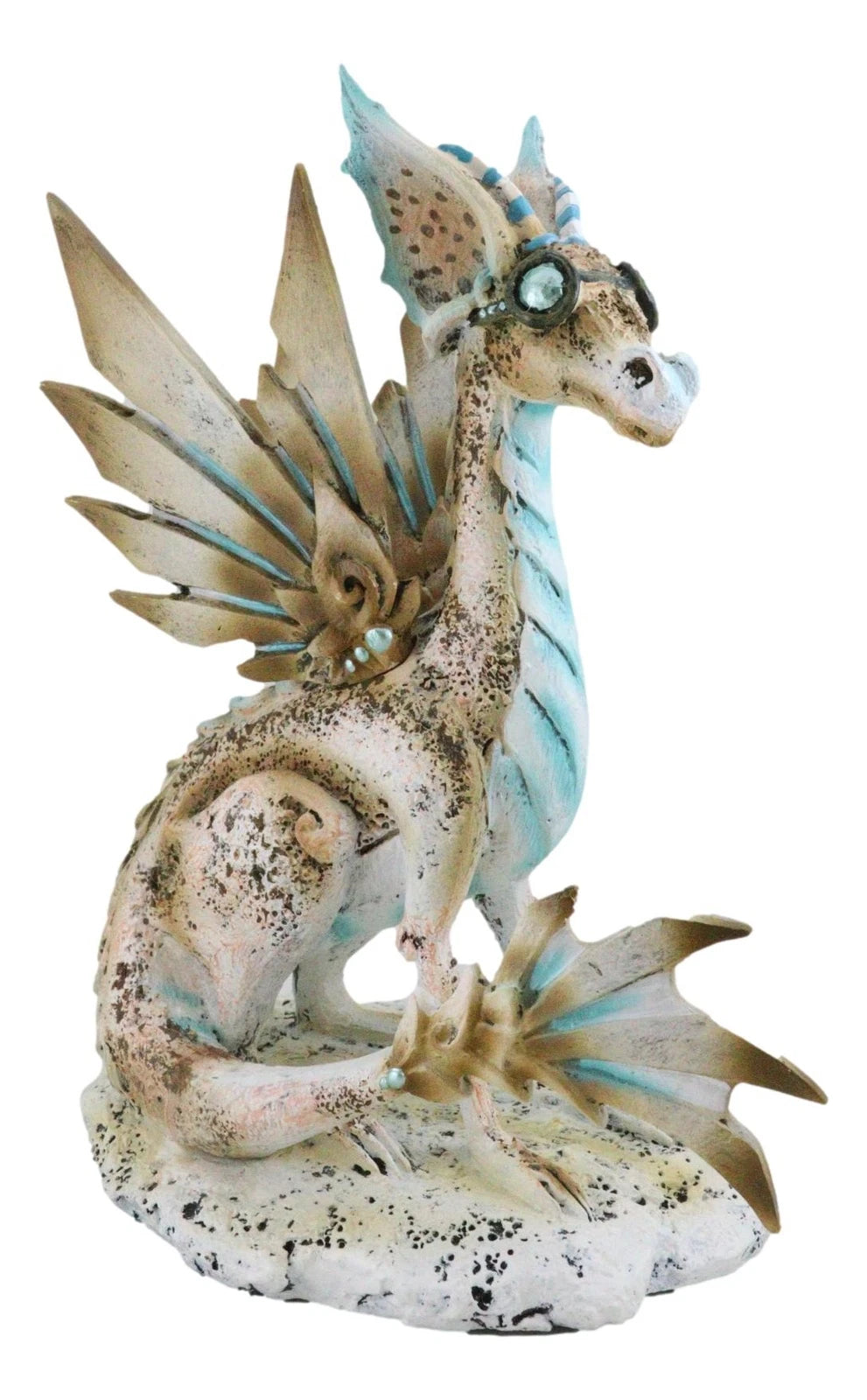 Amy Brown Steampunk Sky Aviator Dragon with Goggles Mechanical Wings Figurine-8