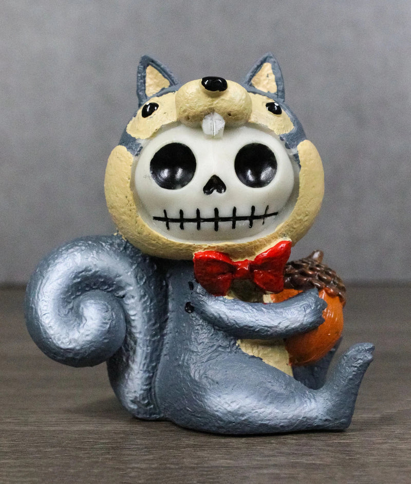 Furrybones Nibbles The Squirrel Voodoo Skeleton With Acorn Figurine Collectible-1
