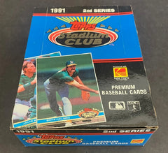 1991 Topps Stadium Club Baseball Series 2 Box (36/12)-1