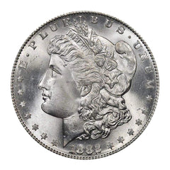 1882 P Morgan Silver Dollar $1 Brilliant Uncirculated BU 90% Silver-2