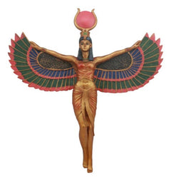 Ancient Egyptian Goddess Isis With Open Wings Wall Decor Isis Ra Deity Plaque-10