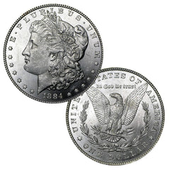 1884 P Morgan Silver Dollar $1 Brilliant Uncirculated BU 90% Silver-1