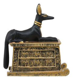 Egyptian God Hieroglyphic Anubis Dog Egyptian Miniature Cartouche Box-9