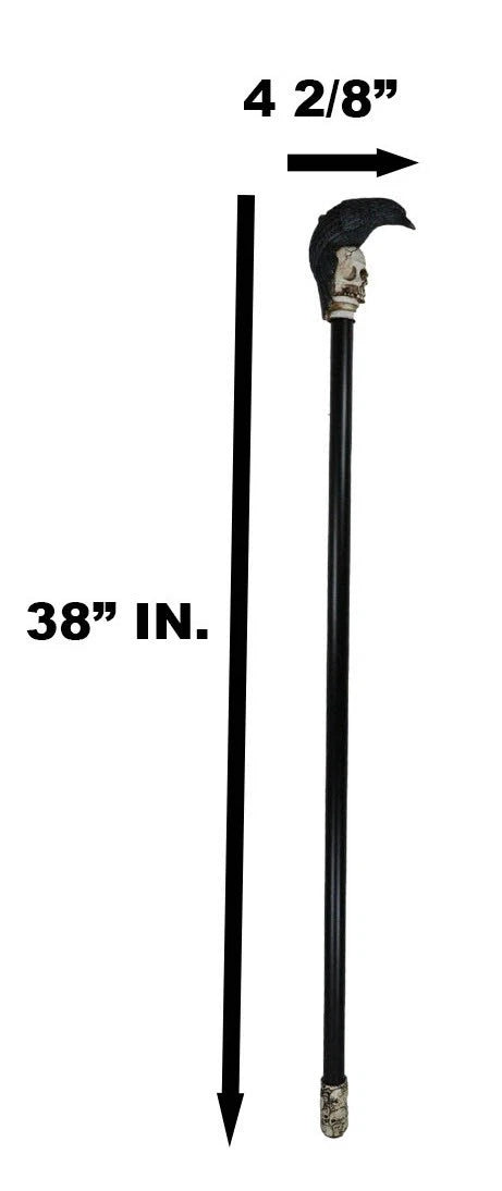Dark Raven Crow On Skull Walking Cane Ghosts Of Silent Hill Resin Fiber Glass-9