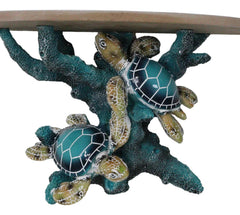 Marine Blue Sea Turtles Swimming by Ocean Corals Floating Wall Bracket Shelf-3