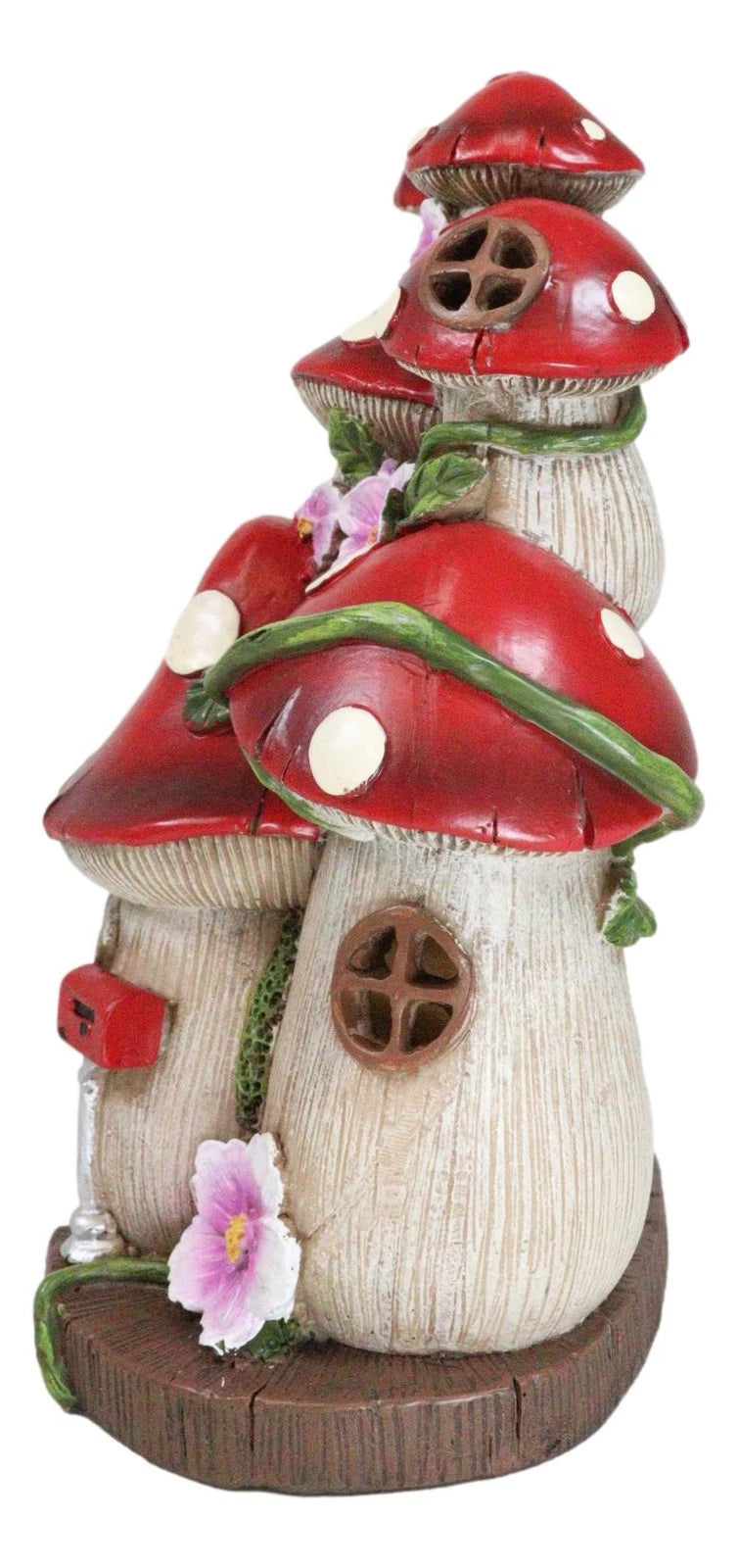 LED Light Up Enchanted Fairy Garden Toadstool Mushrooms Cottage House Figurine-6