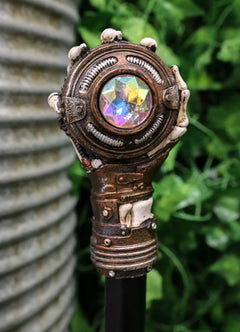 Steampunk Skeleton Hand Grasping The Evil Eye Swagger Stick Cane Party Staff 38"-2