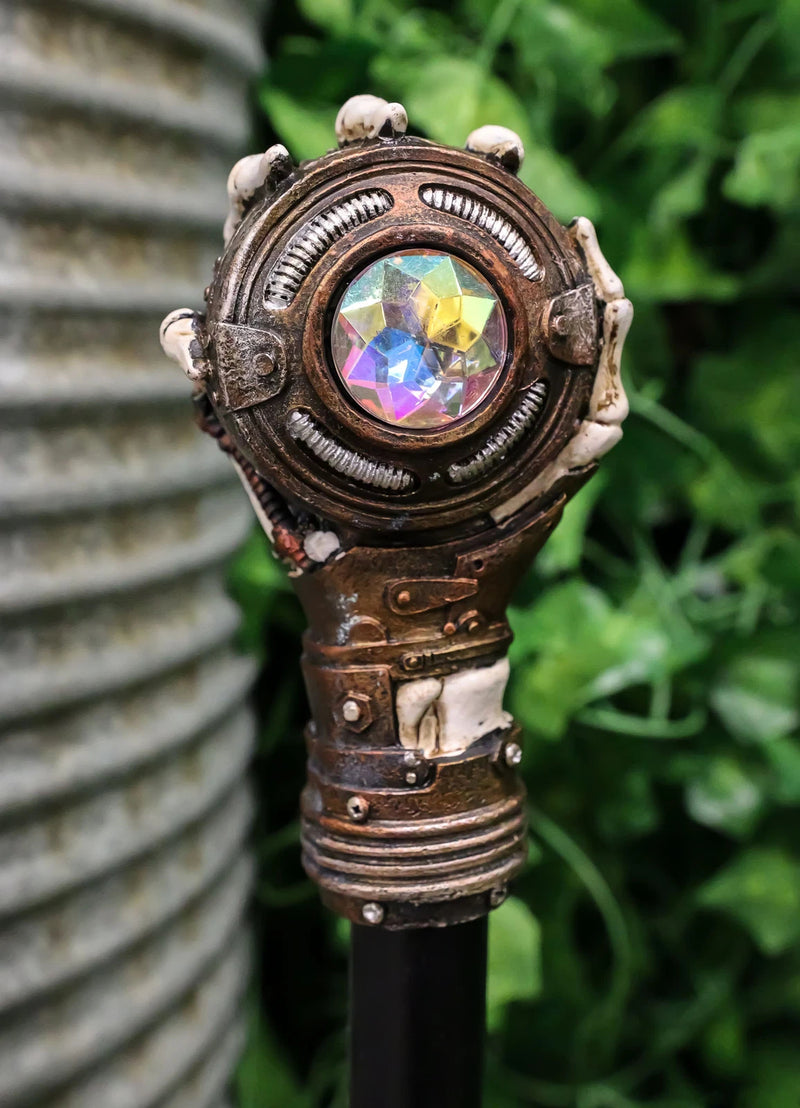 Steampunk Skeleton Hand Grasping The Evil Eye Swagger Stick Cane Party Staff 38"-2