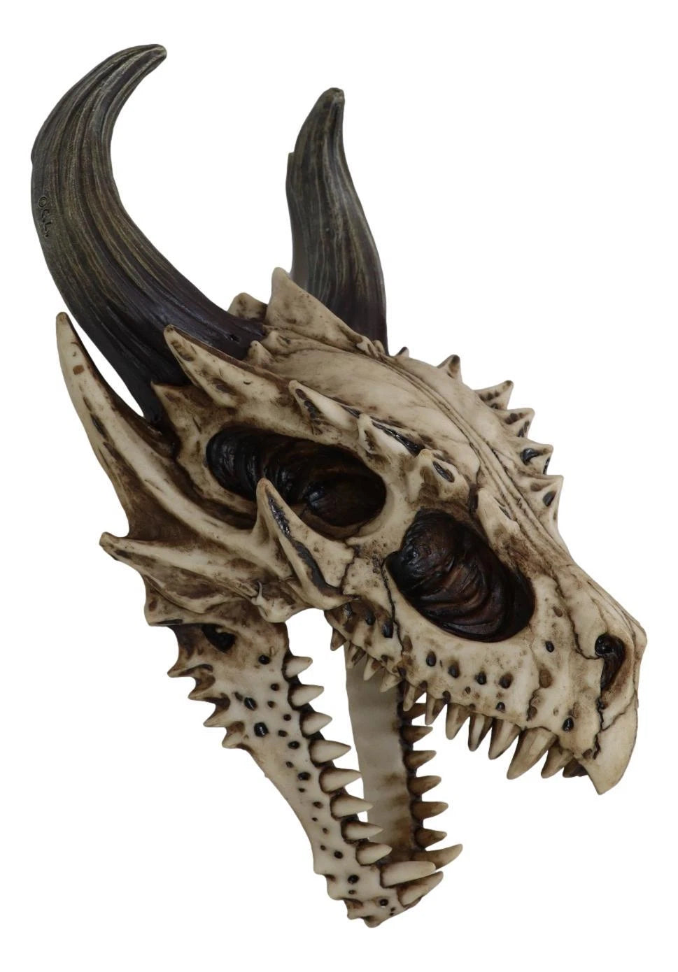 Decoración de pared con calavera de dragón, figura realista de cabeza de dragón Beowulf jurásico fósil para pared, estante, repisa o sala de fantasía gótica.-9