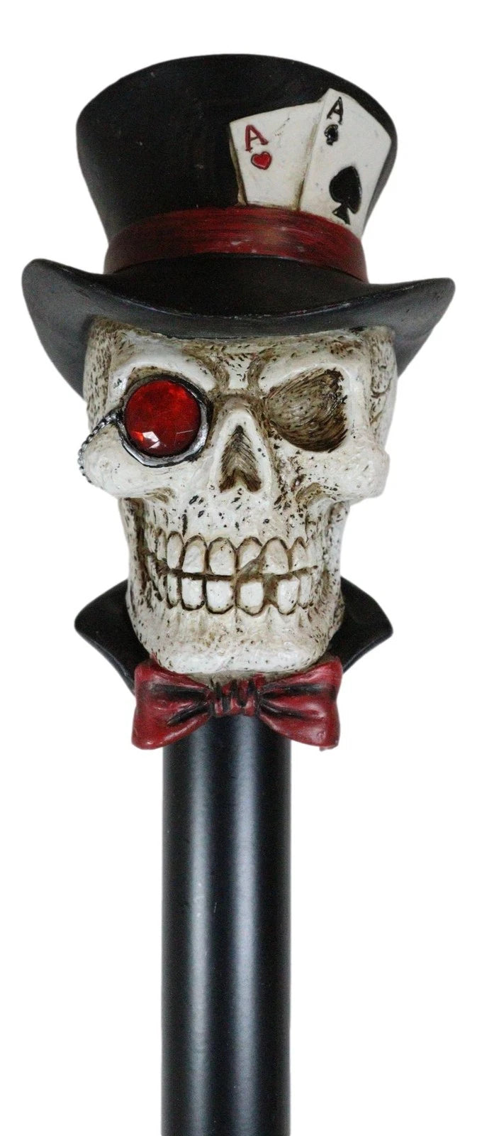 Casino Poker King Skull With Aces Top Hat Decorative Prop Cosplay Walking Cane-7