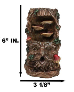 Forest Celtic Greenman Tree Ent With Fungi Pillar Backflow Incense Cone Burner-7