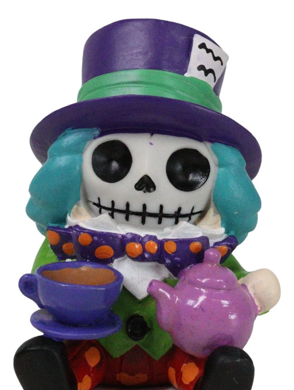 Furry Bones Whimsical Wonderland Mad Hatter Alice Skeleton Figurine Furrybones-7