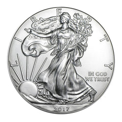 American Silver Eagle MS69 NGC de $1 de 2017 - Lanzamientos anticipados, soporte verde-2