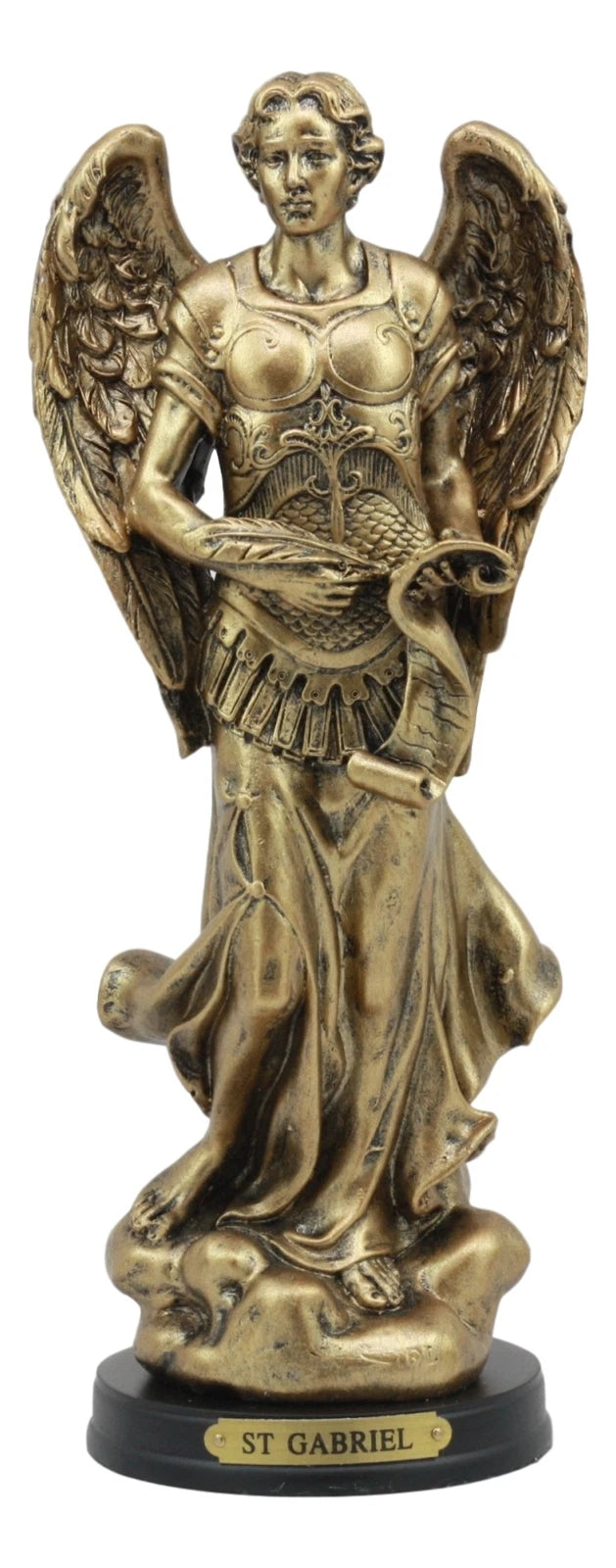 Byzantine Catholic Church Archangel Gabriel With Sacred Scroll Statue 8"Tall-7