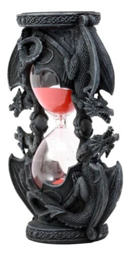 Gift Invertible Four Elemental Dragons Figurine Dragon Hourglass Sandtimer-8