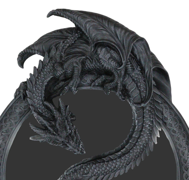 Feng Shui Yin Yang Harmony Celestial Dragon Wall Hanging Mirror Plaque Decor-7