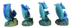 Nautical Ocean Marine Reef Swimming Dolphins Fish W/ Clams Mini Figurines-6