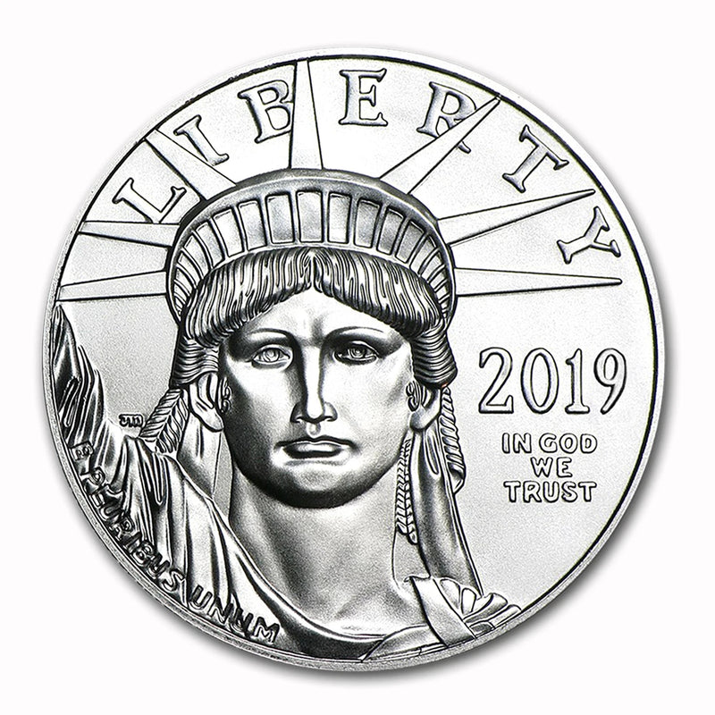 2019 $100 Platinum Eagle (1 onza) .9995 Puro $100 Brillante Sin Circular-2