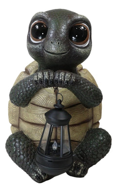 Marine Coastal Baby Turtle Tortoise Statue Carrying Solar LED Lantern Light-9
