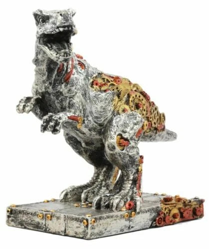 Steampunk T-Rex Figurine Jurassic Era Predator Tyrannosaurus Rex Statue Dinosaur-9