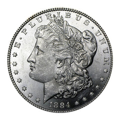 1884 P Morgan Silver Dollar $1 Brilliant Uncirculated BU 90% Silver-2