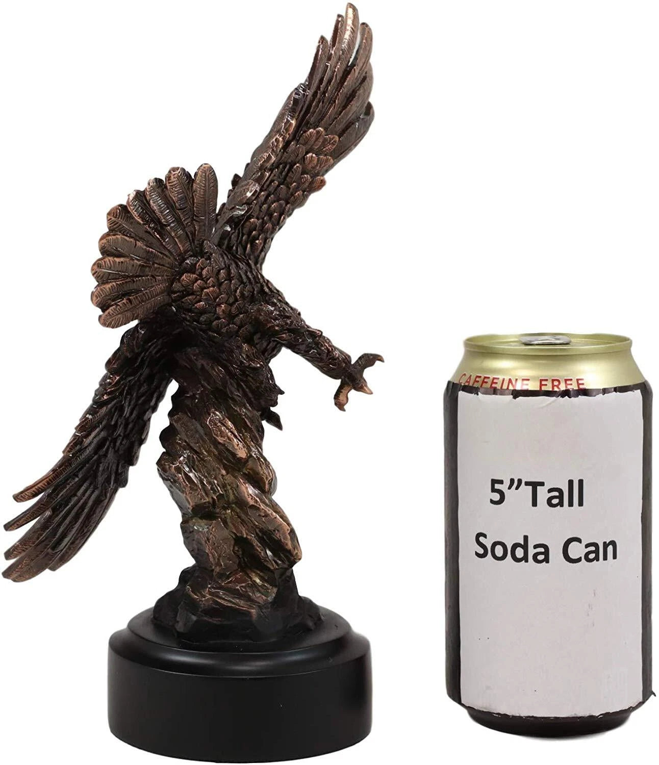 Figura de bronce galvanizado con base de águila en vuelo de Alas de Gloria-6