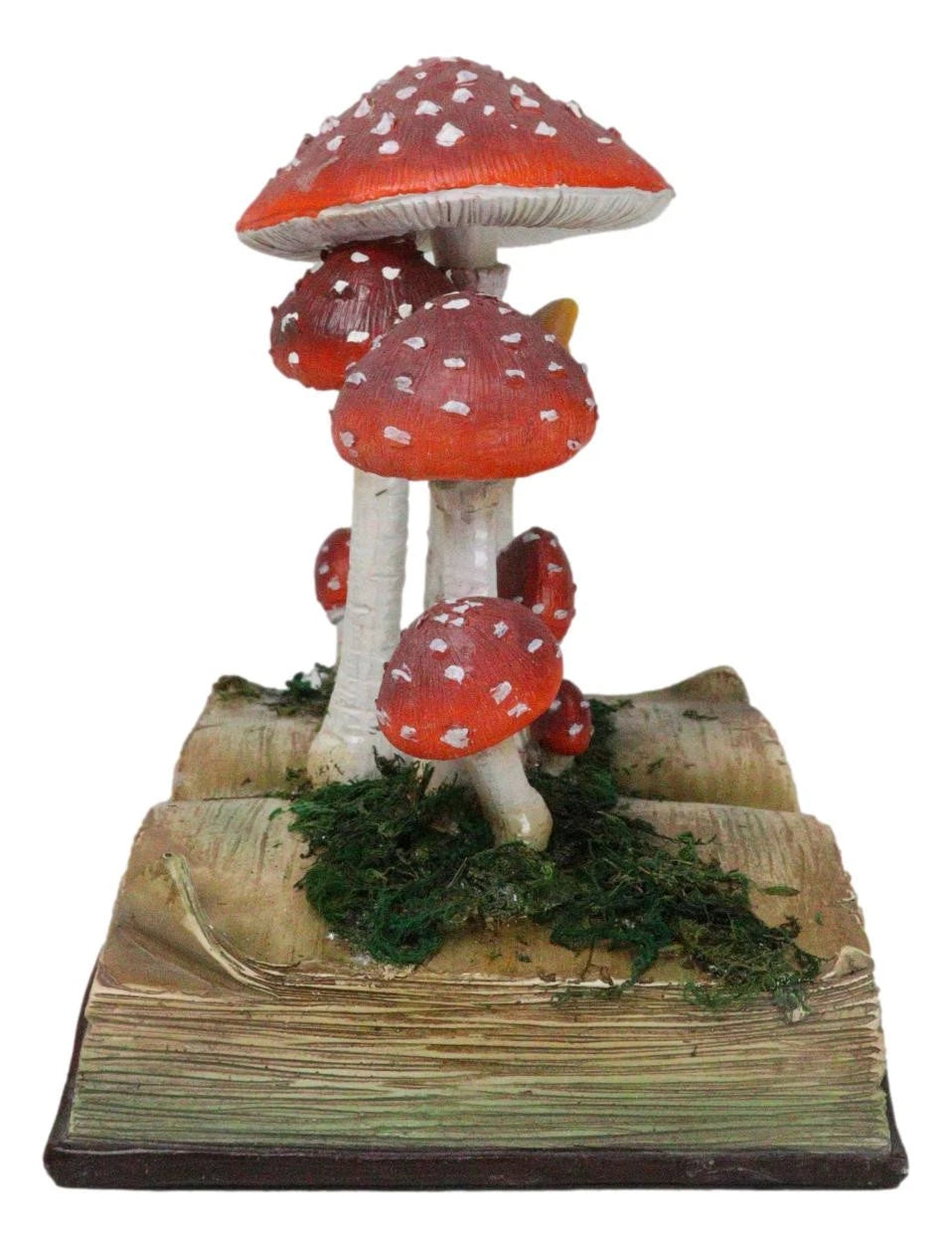 Enchanted Fairy Garden Toadstool Mushrooms Sprouting from Spell Book Figurine-9