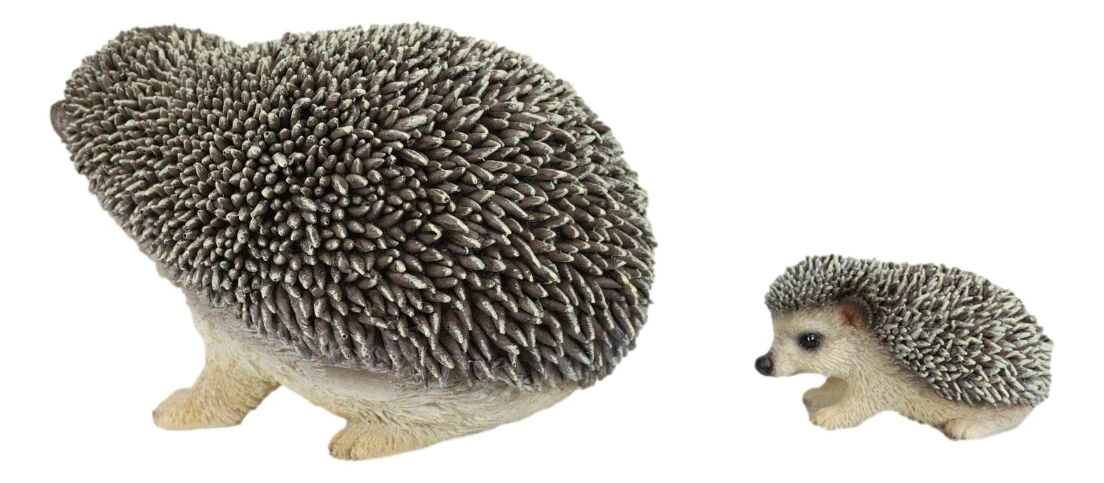 Set Of 2 Wildlife Animals Realistic Mother Hedgehog With Baby Hoglet Figurines-7