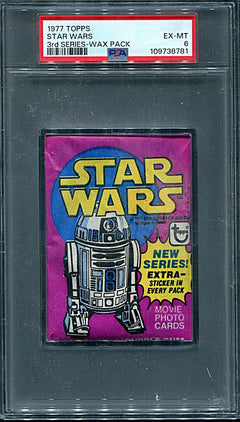 1977 Topps Star Wars Unopened Series 3 Wax Pack PSA 6-1