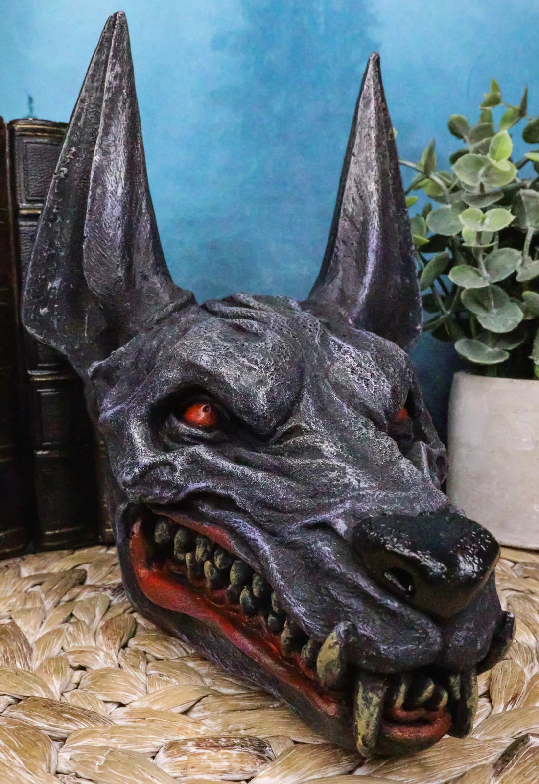 Ancient Egyptian Underworld Macabre Zombie Jackal God Anubis Skull Head Figurine-7