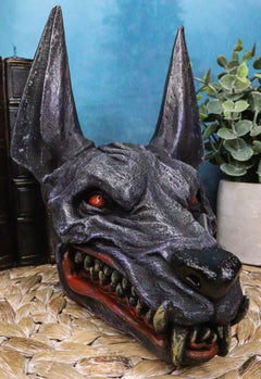 Ancient Egyptian Underworld Macabre Zombie Jackal God Anubis Skull Head Figurine-7