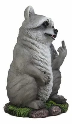Bad Bandit Large Standing Cheeky Raccoon 12.5" Height Garden Decor-10