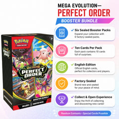 Pokémon TCG Mega Evolution Perfect Order ME3 Booster Bundle 6 Booster Packs English Edition Factory Sealed Collector Gift-2