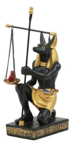 Ancient Egyptian God Of Afterlife Anubis Holding The Scales of Justice Statue-8