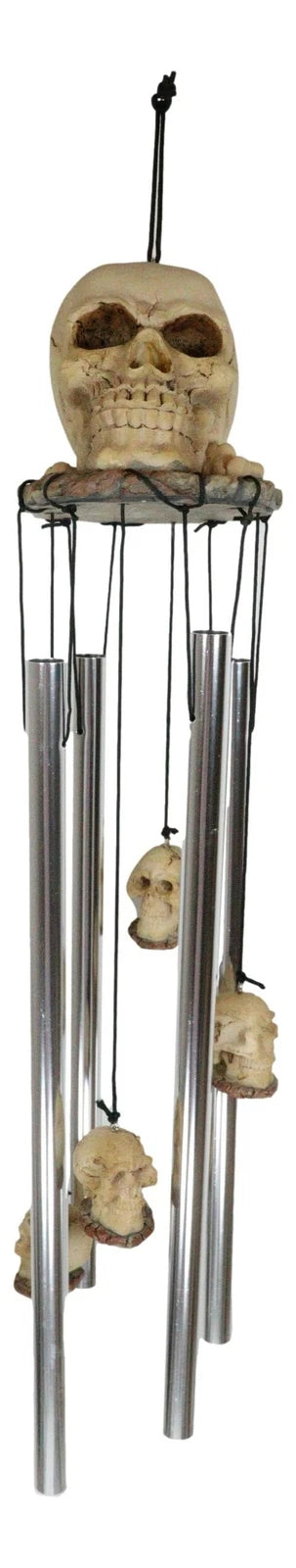 Halloween Freaky Oversized Skull Wind Chime Home Patio Skeleton Cranium Decor