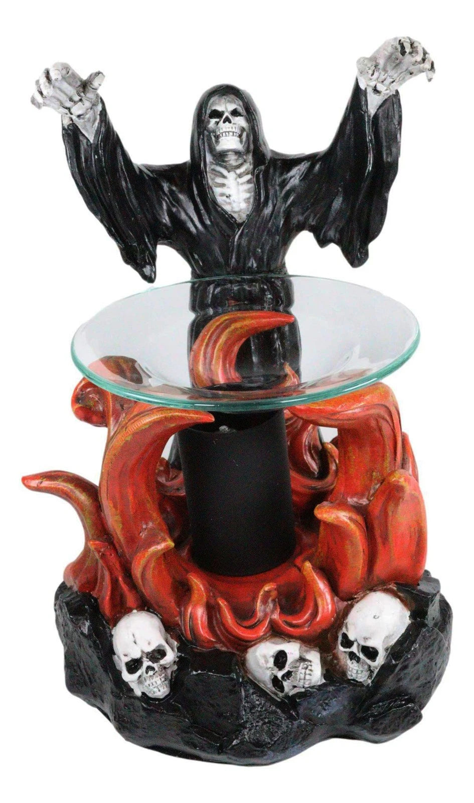 Dark Conjuring Grim Reaper Fire Magic Electric Oil Burner Tart Warmer-8